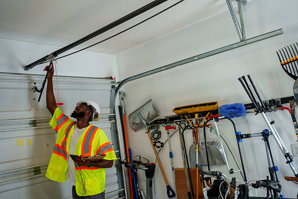 Professional Garage Door Panel Replacement technician working in Armona, CA